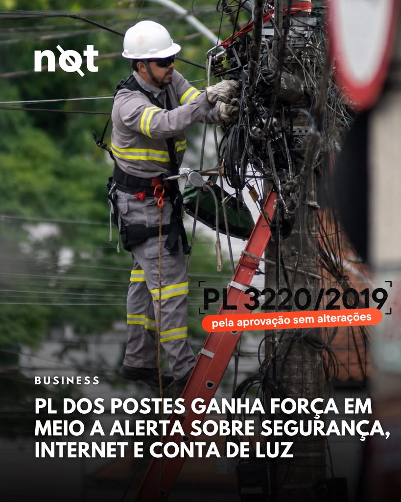 Fios de postes sem regulamentos